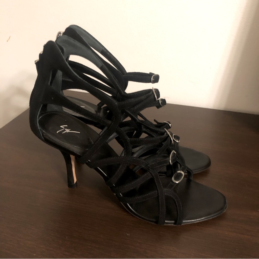Strappy buckle heels